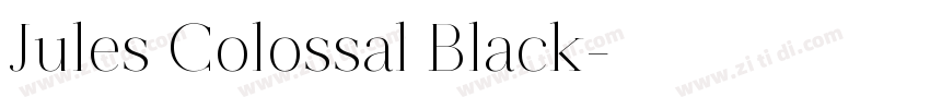 Jules Colossal Black字体转换